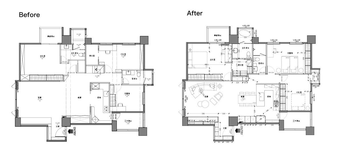 （Before+After）平面圖提供_耀昀創意設計。