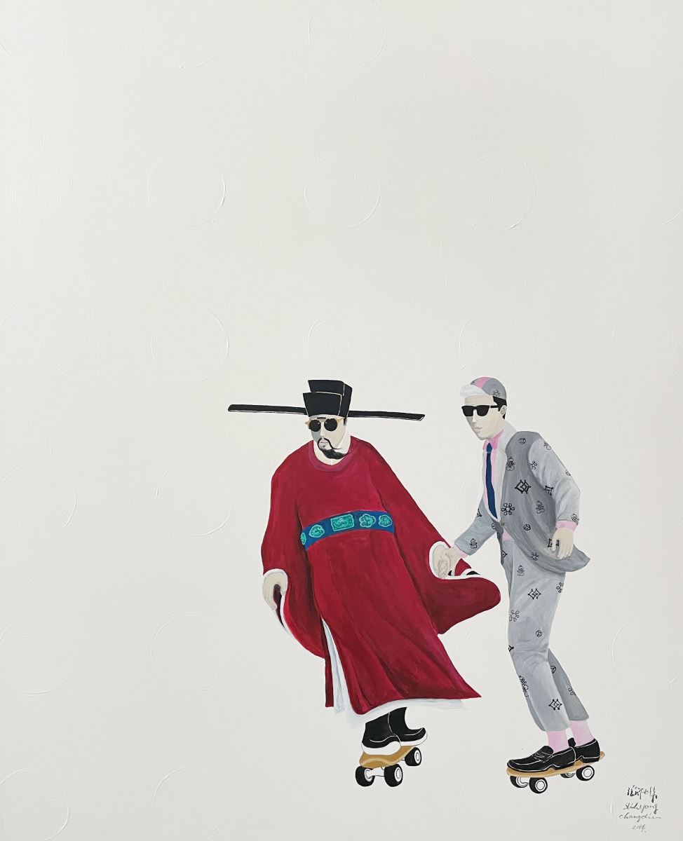 張簡士揚作品《跨時空交流 之一》