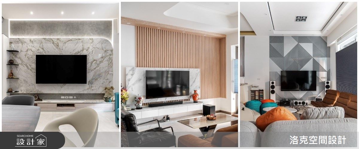 新成屋耘石案左起為 A 棟、B 棟、C 棟;三棟透天宅依據家庭成員需求規劃出不同機能與美感