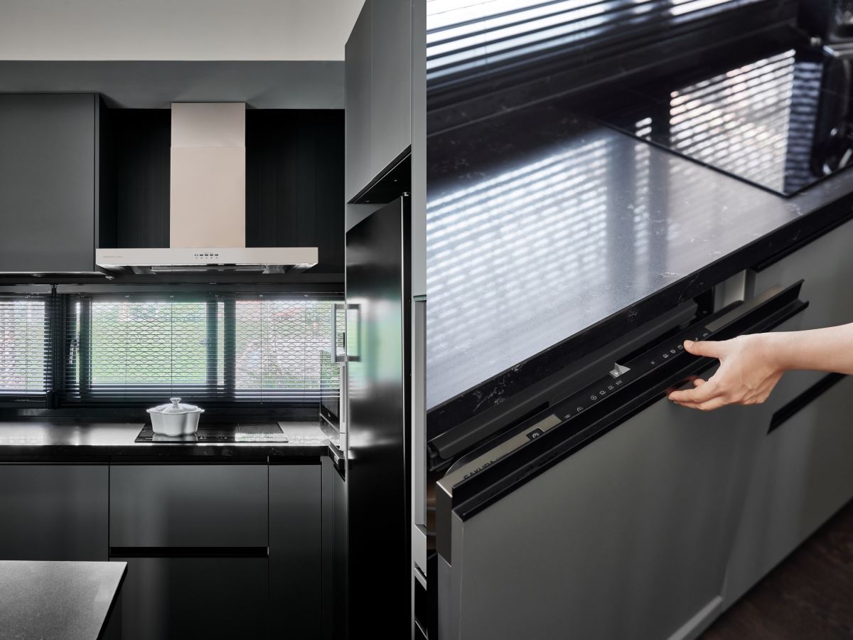 歐化除油煙機的好拆卸二合一導流板,可以放進全嵌式洗碗機中清洗。