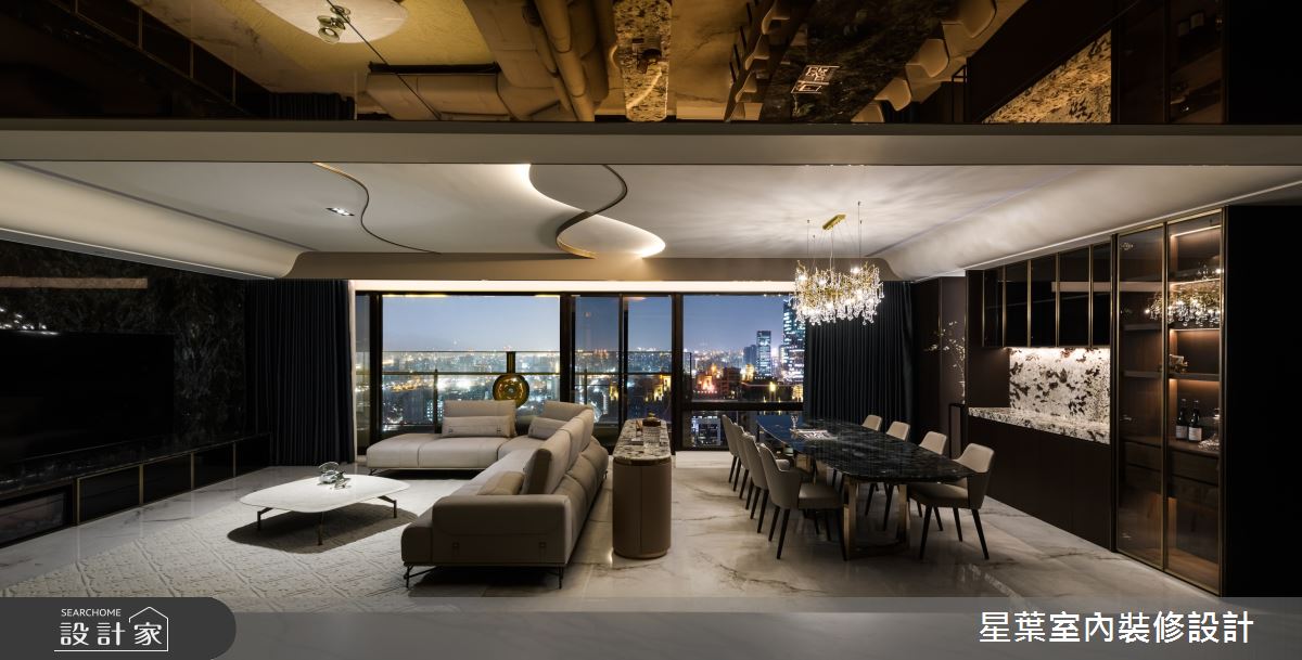 燈光的光暈在夜景中柔和發散,閃爍光芒反射至窗面,提升美景的價值。