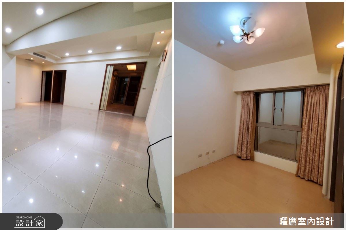 老屋原屋況,左:客餐廳;右:更衣室