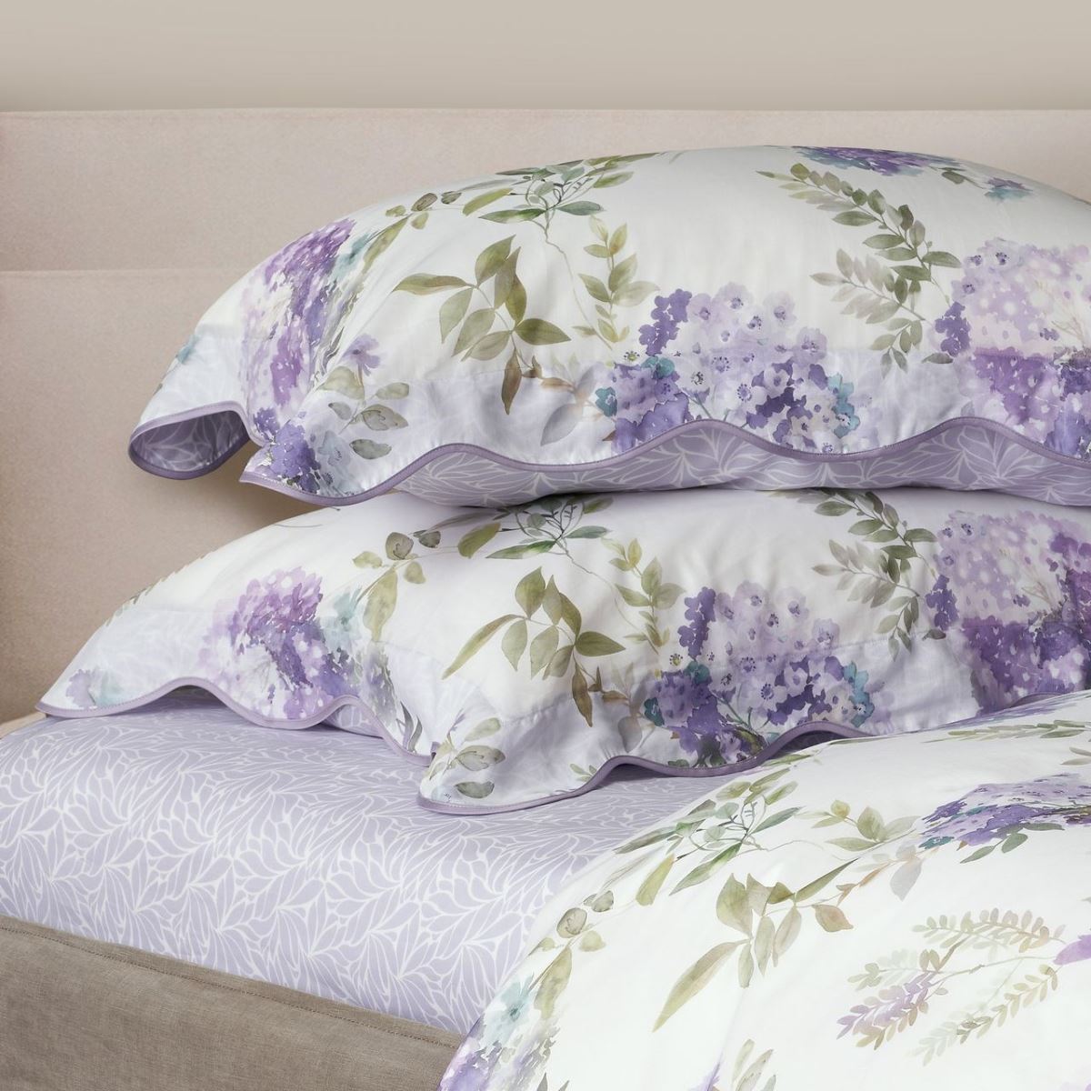 PUR 紫漾花季 Lavanda  義大利華爾天使紗  GIZA埃及超長纖棉 印花寢飾  雙人四件式  週慶價29,800元