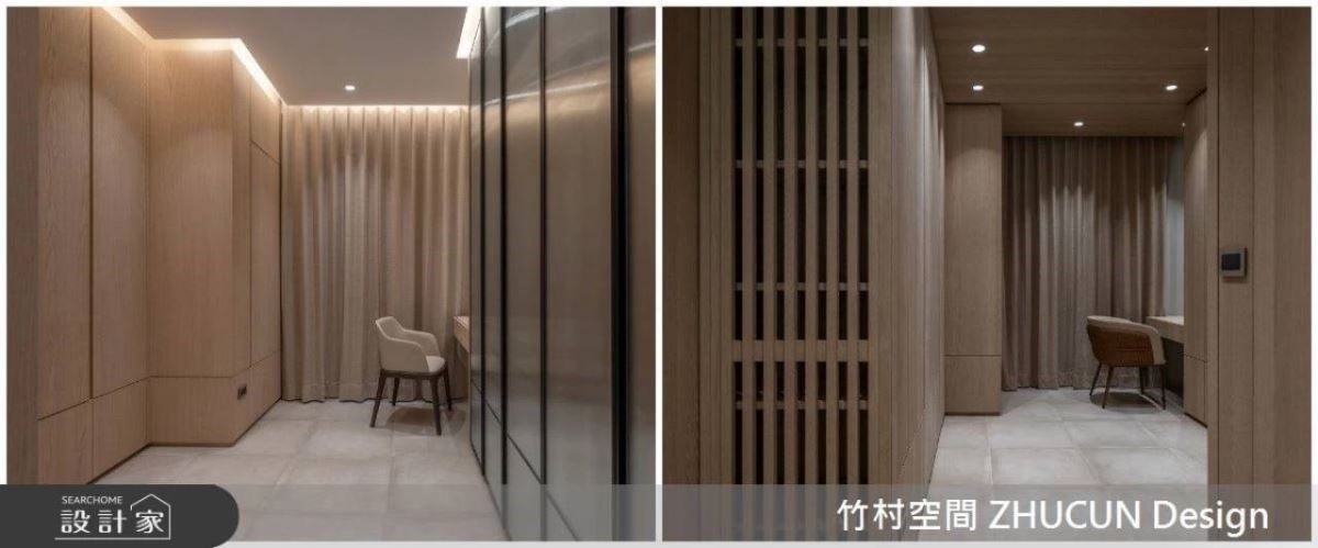 媽媽宅(左)二樓更衣間;女兒宅(右)二樓更衣間