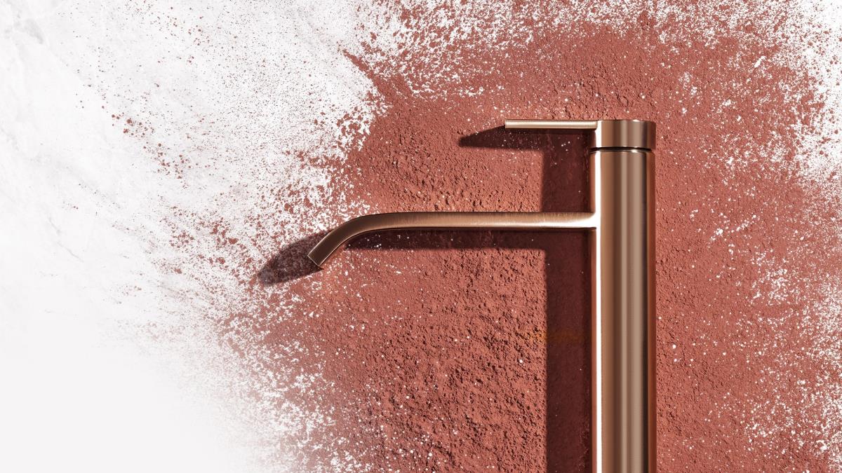 今年 KOHLER 全新推出「流沙金」(Brushed Rose Gold ,BRD)PVD 新色。