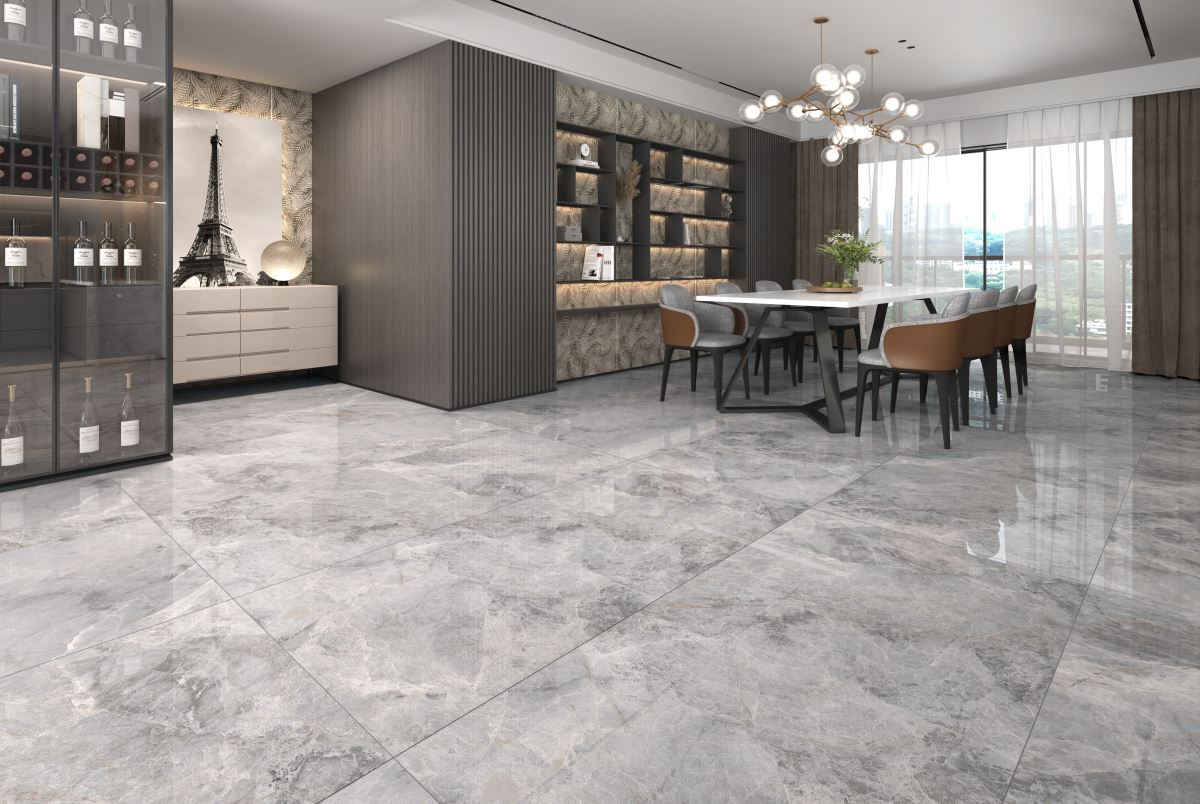 「瓷藝中板(MASTER ART)」系列,運用科技打造自然奢石肌理,替居家場域創造時尚新境界。(此為3D示意圖)