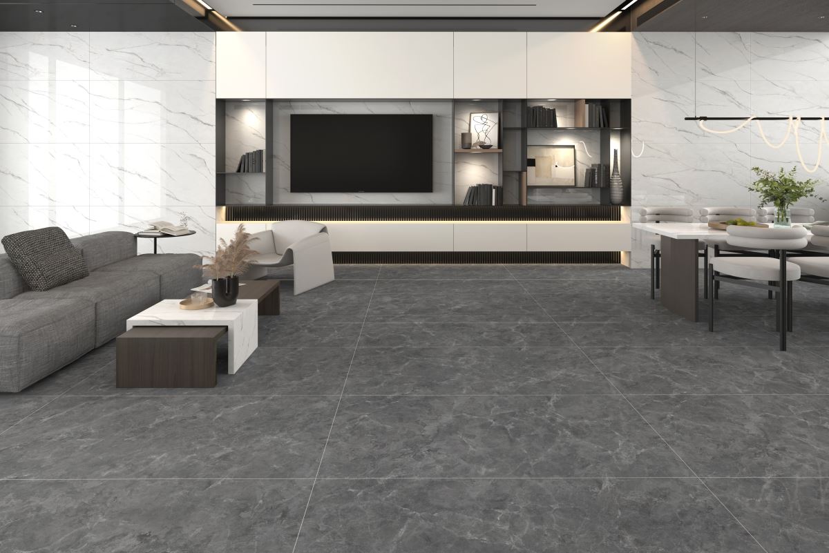 「原石新境」系列也推出粗獷紋理的磁磚特性,替居家場域創造自然無華氛圍。(此為3D示意圖)