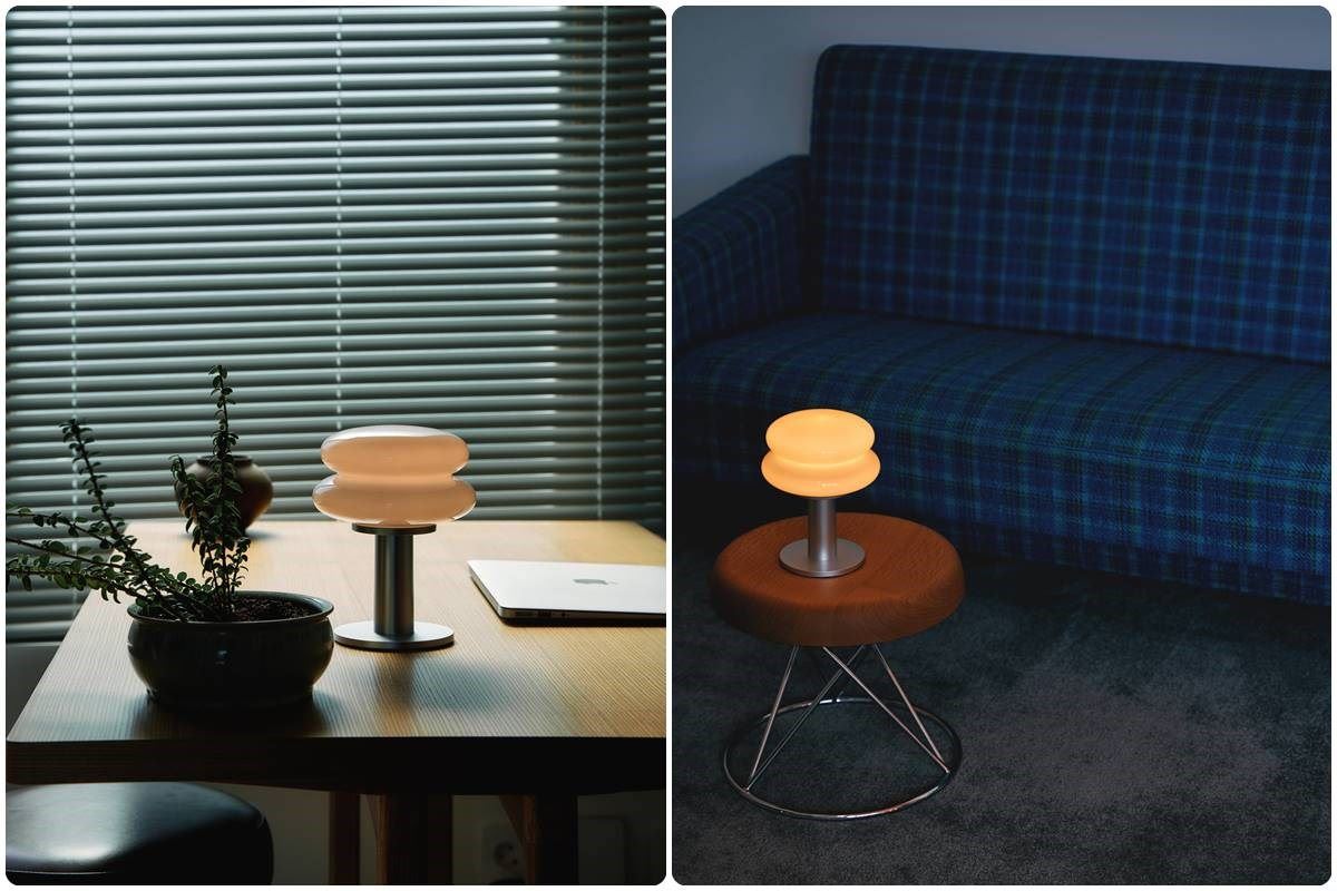 韓國 ILKW. SNOWMAN 無線桌燈|顏色選擇:冰晶藍 / 白、奶油 / 白、白、金屬 / 白、金屬 / 奶油、金屬 / 粉|售價 NT$ 3,380