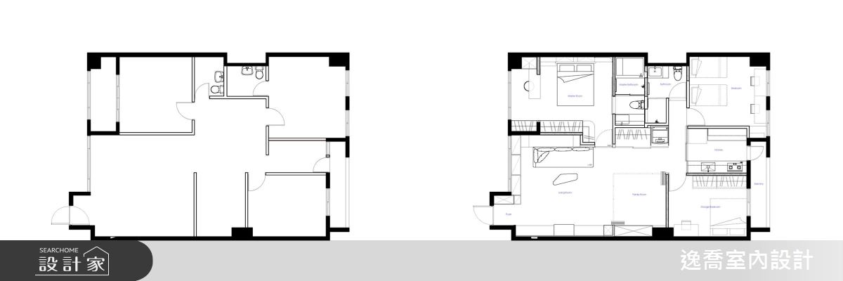 Before/ After平面配置圖提供_逸喬室內設計