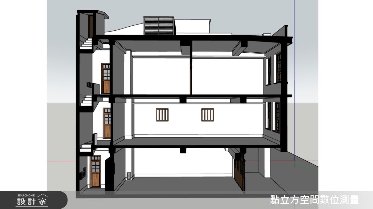 測繪案例：店屋案立面圖＆剖面圖（點立方提供）