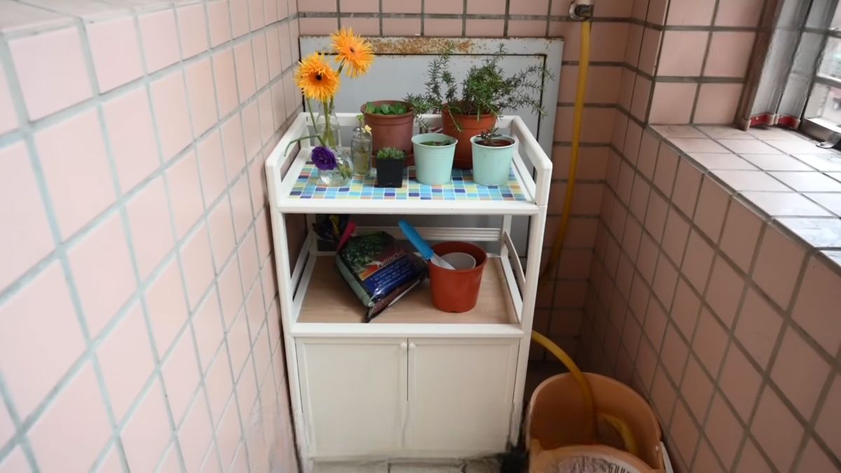 11. 整台改造完成！新的活動櫃，可以放陽台變成植物架，也可以放室內做活動置物推車，實用又好看。