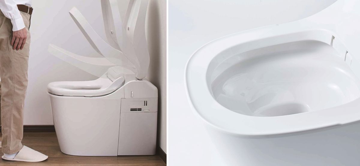 A La Uno L150 全自動洗淨馬桶擁有 ECONAVI 智慧節能科技,會感應使用者的行動與室溫去運作;防止水垢的有機玻璃新素材,非常堅固耐用。