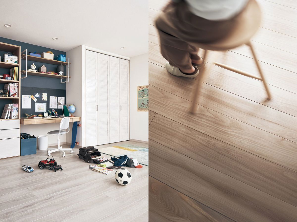 Panasonic的隔音木地板具有日本 SIAA 雙認證,有效抑制病菌,且保養容易。
