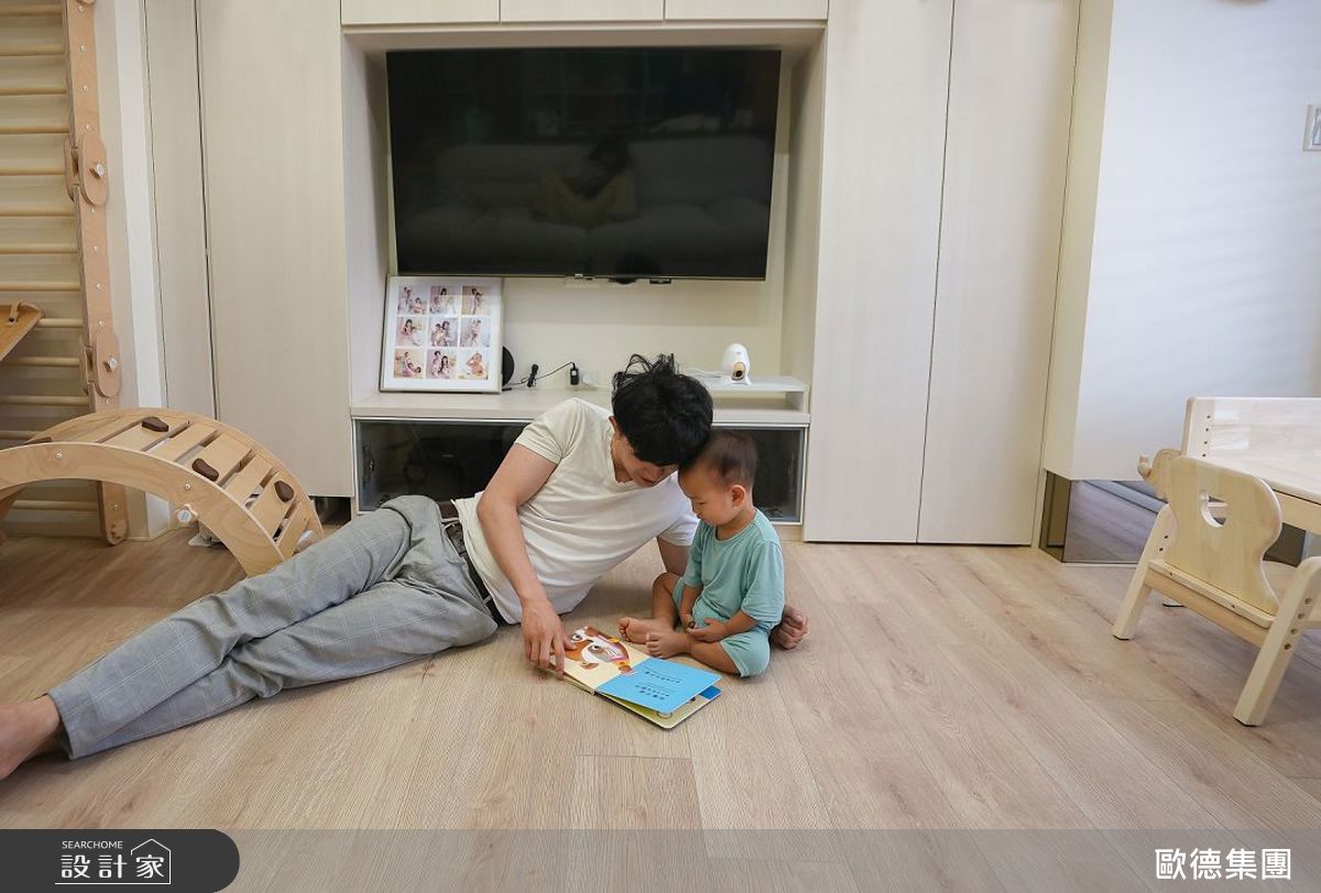 豬豬隊友換新家,全室鋪設榮獲「綠建材」標章的「Order floor超耐磨木地板」,給孩子健康無毒的成長環境。
