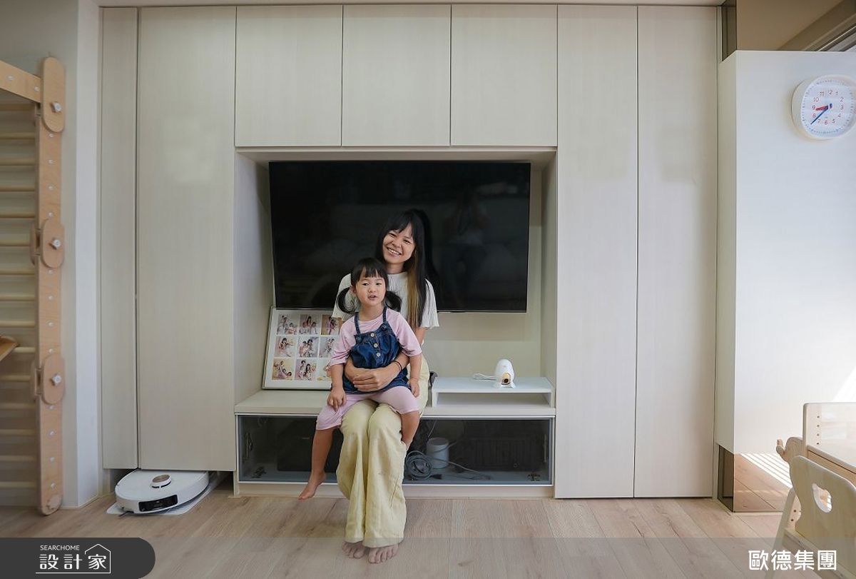 身為歐德傢俱愛用者的豬豬隊友,對於設計師規劃系統收納,超貼心小巧思,讓他們好滿意。