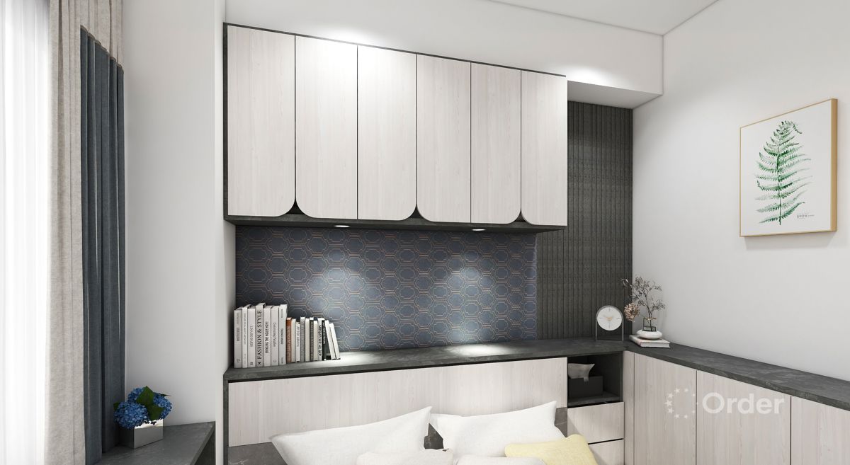 選用繽紛花色或各式圖騰的歐德「花漾背板」，營造不同空間樣貌及獨特性。