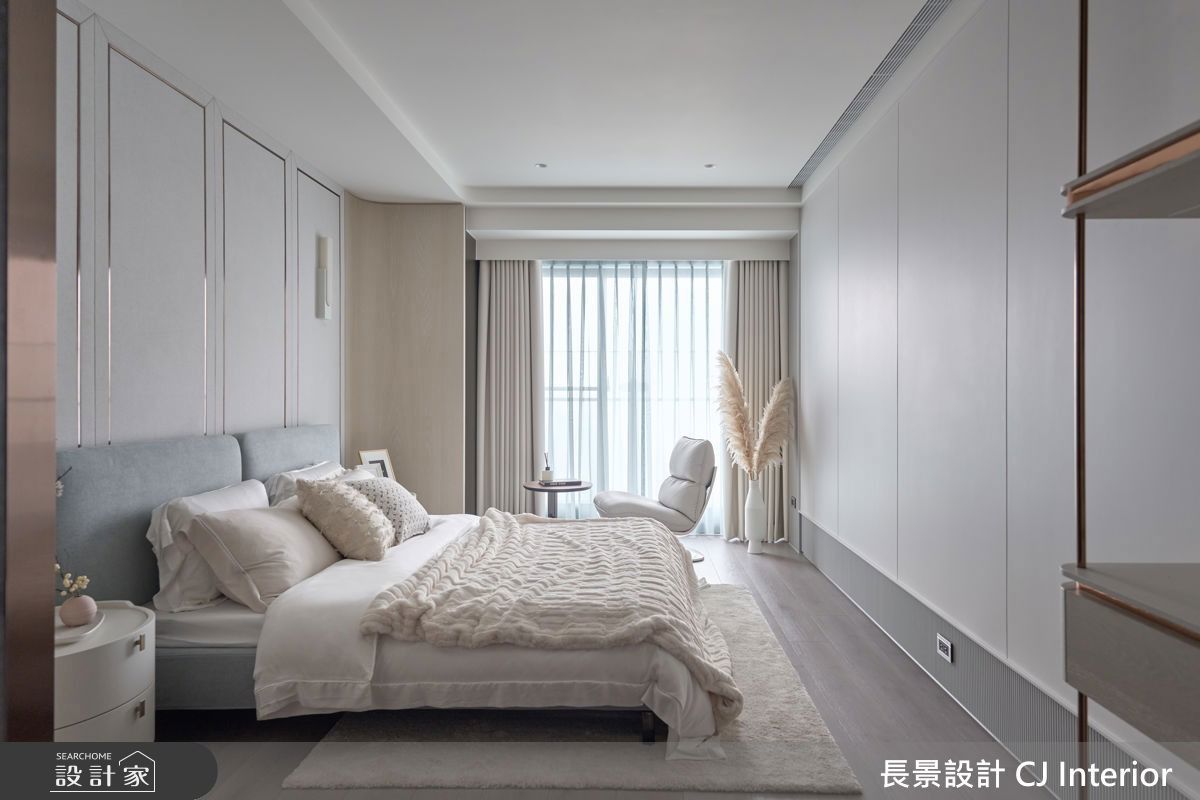 男孩房以灰色調為基調,呈現沈穩氣質;女孩房則以粉色調貫穿,營造網美風格。