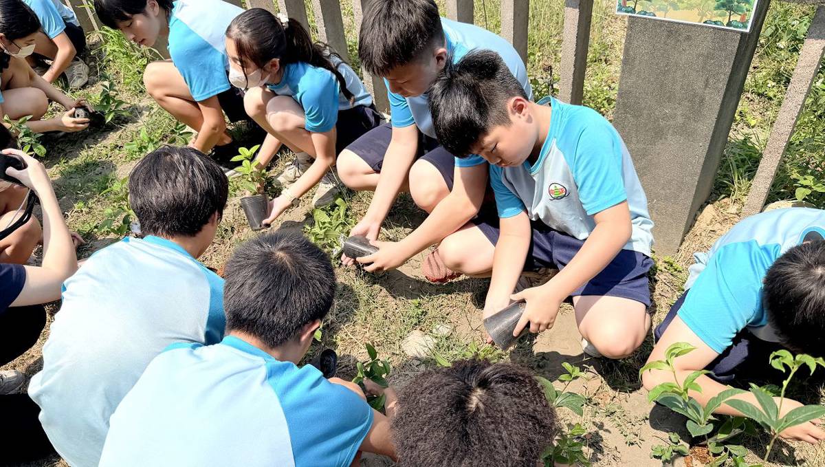 歐德集團與雲林中正國小學生種下桂花樹與光臘樹，不僅美化環境，更為孩子上了一堂生命教育課，攜手守護綠色未來。