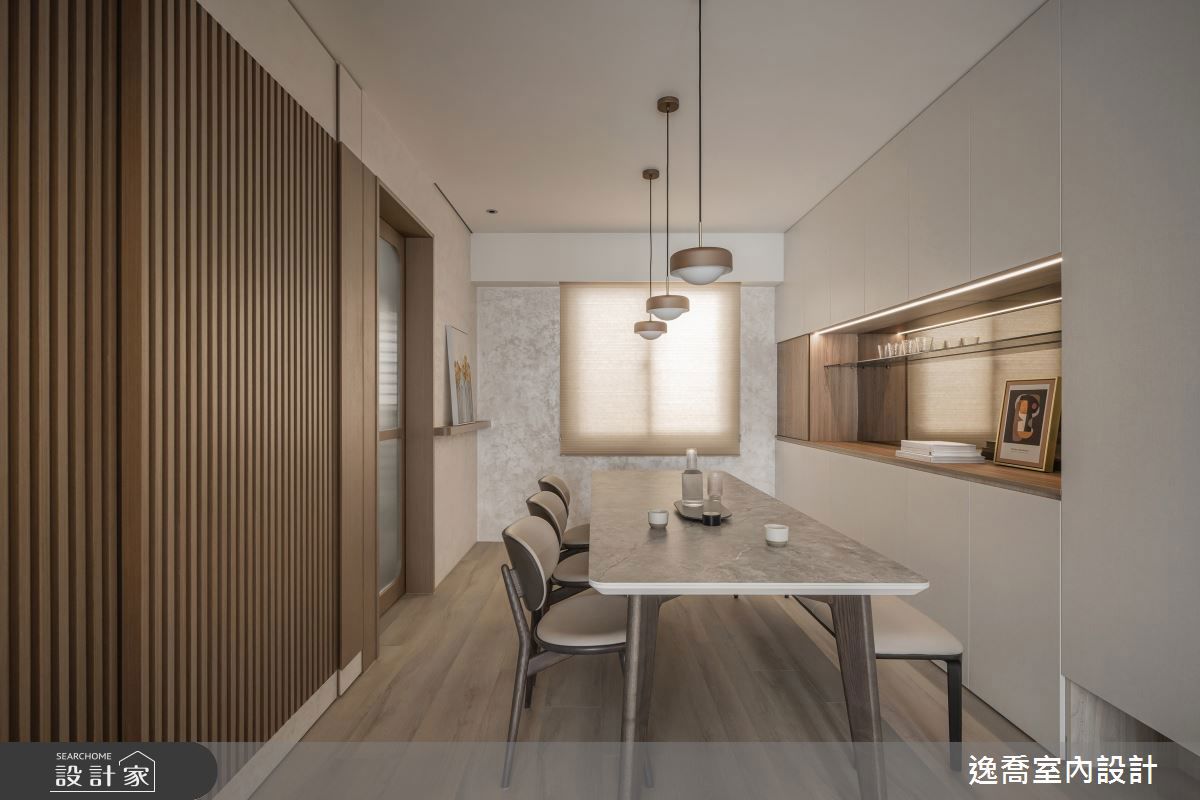 由系統櫃打造的美型餐邊櫃