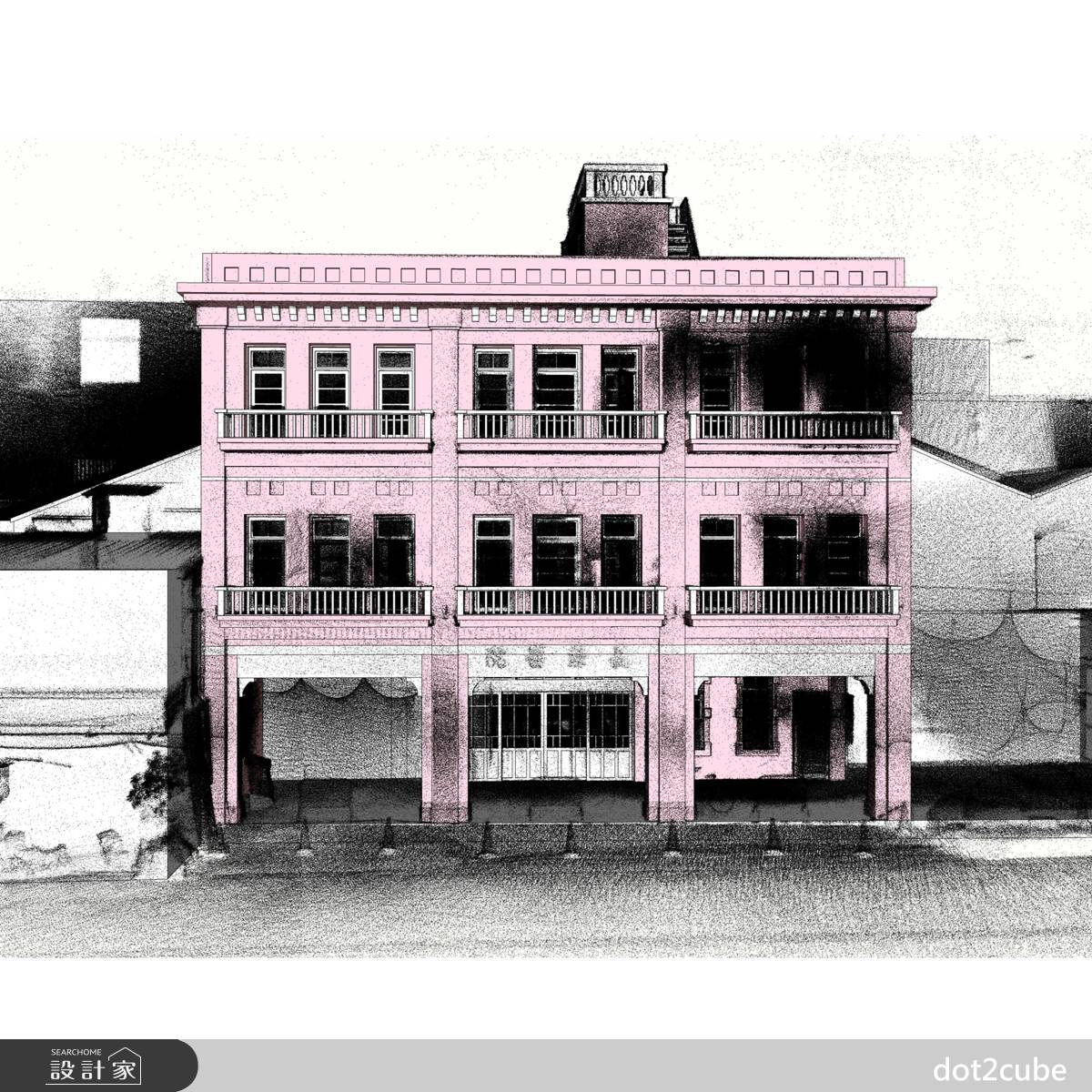 以點雲掃描結合BIM建模技術,完整保留不規則商業空間的曲線與尺度資訊,提升後續設計、施工與跨團隊協作的精準度與效率。