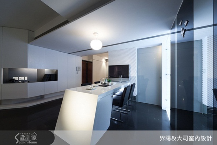 科技感廚房、餐廳、鋼琴烤漆
