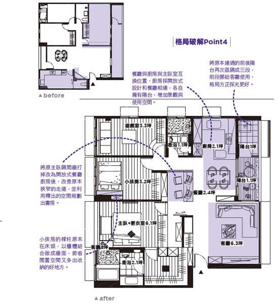 舊屋翻新格局破解 閒置陽台變客廳樑柱變身好用櫃子 設計家searchome