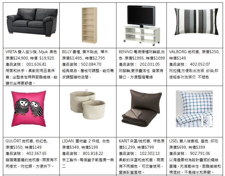 IKEA 宜家家居即日起至 7 月 31 日推出 「絕版品出清