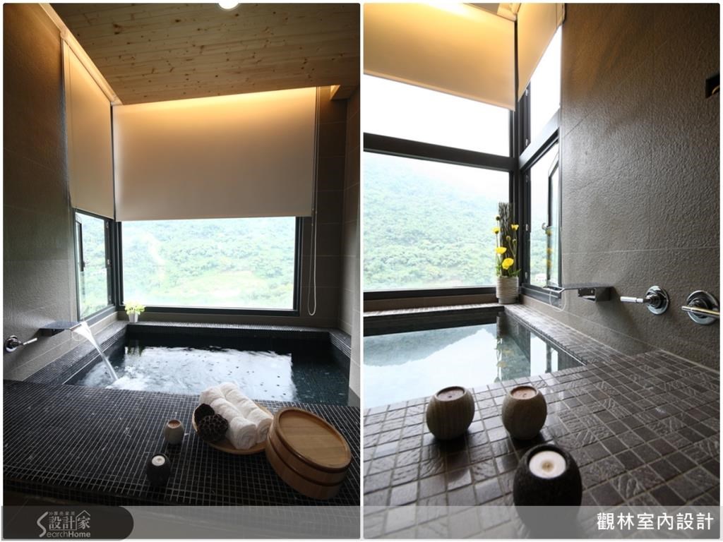 浴室使用降板浴缸不會阻礙景觀欣賞,與美麗的景色相伴,泡湯時更加減壓、療癒。 浴室使用降板浴缸不會阻礙景觀欣賞,與美麗的景色相伴,泡湯時更加減壓、療癒。