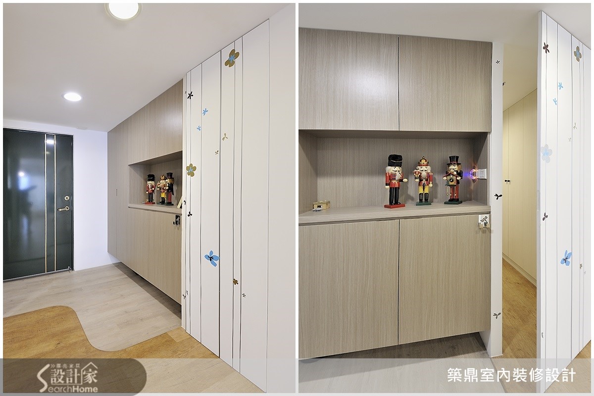 在台北市中山區的老屋空間裡,一家三口住在 21 坪的空
