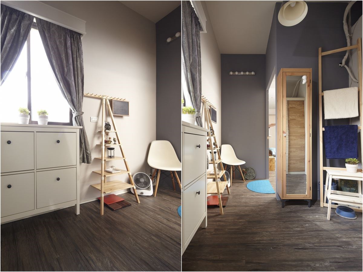 搭配家具家飾:IKEA PS 2014 掛牆式層架附掛鉤、HEMNES 四層鞋櫃、SILVERÅN 高櫃附鏡門 搭配家具家飾:IKEA PS 2014 掛牆式層架附掛鉤、HEMNES 四層鞋櫃、SILVERÅN 高櫃附鏡門