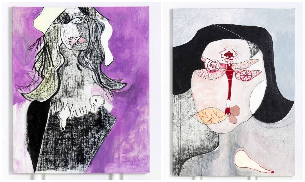 作品名稱: ( 左 ) 母獅子 ; ( 右 )蜻蜓之顏。 作品名稱: ( 左 ) 母獅子 ; ( 右 )蜻蜓之顏。