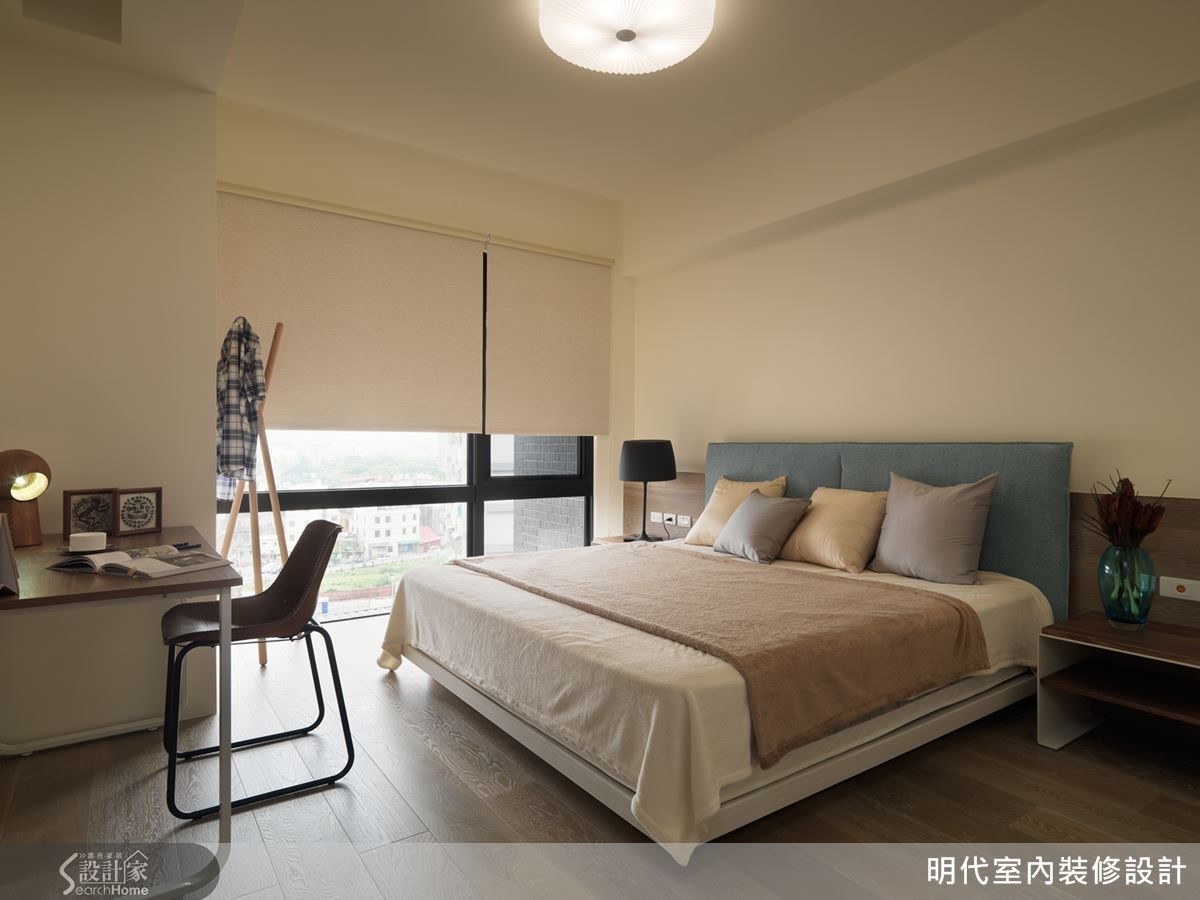 主臥房以白色為空間主色,再搭配大地色系的軟件,柔和的視覺觀感,真是好舒適、好紓壓! 主臥房以白色為空間主色,再搭配大地色系的軟件,柔和的視覺觀感,真是好舒適、好紓壓!