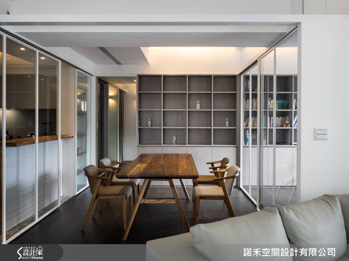 位於內湖的 35 坪空間,為屋主夫妻和孩子的共同居家,