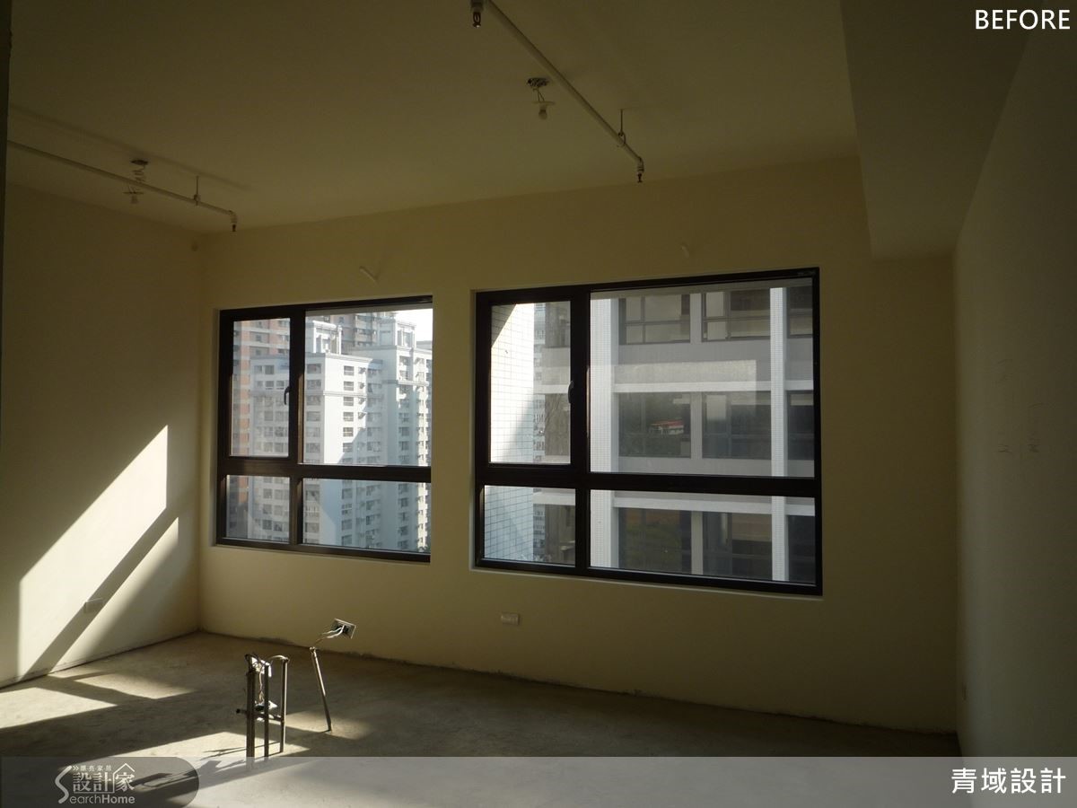 新成屋改造案例,客廳Before格局。 新成屋改造案例,客廳Before格局。