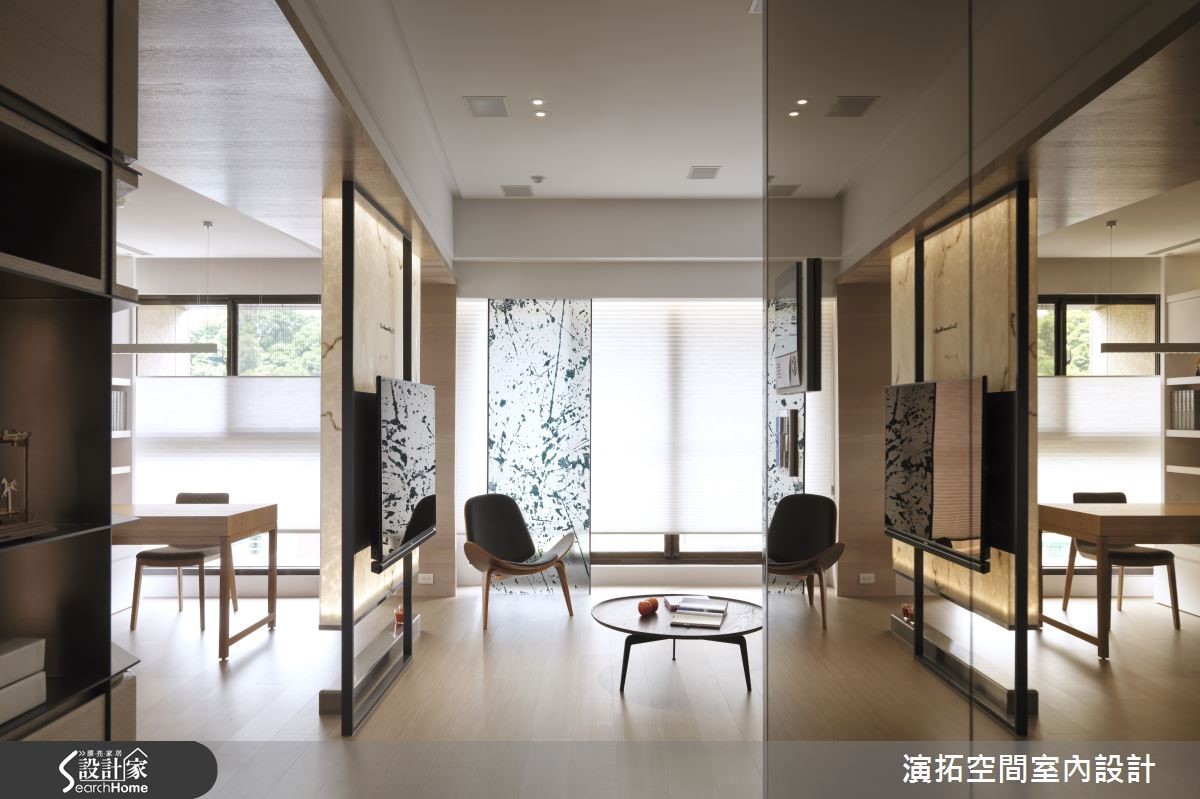 座落在台北市內湖區的 35 坪居宅,是為了喜歡旅行的新