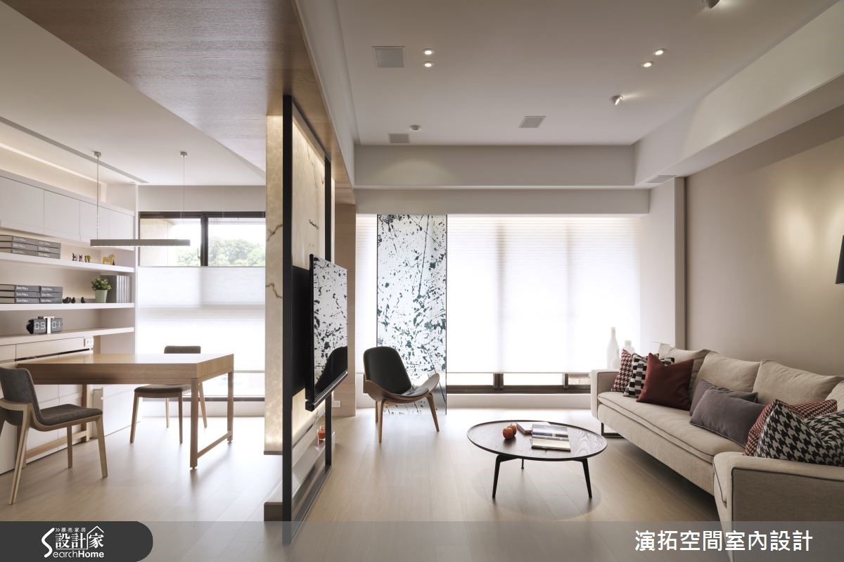 座落在台北市內湖區的 35 坪居宅,是為了喜歡旅行的新