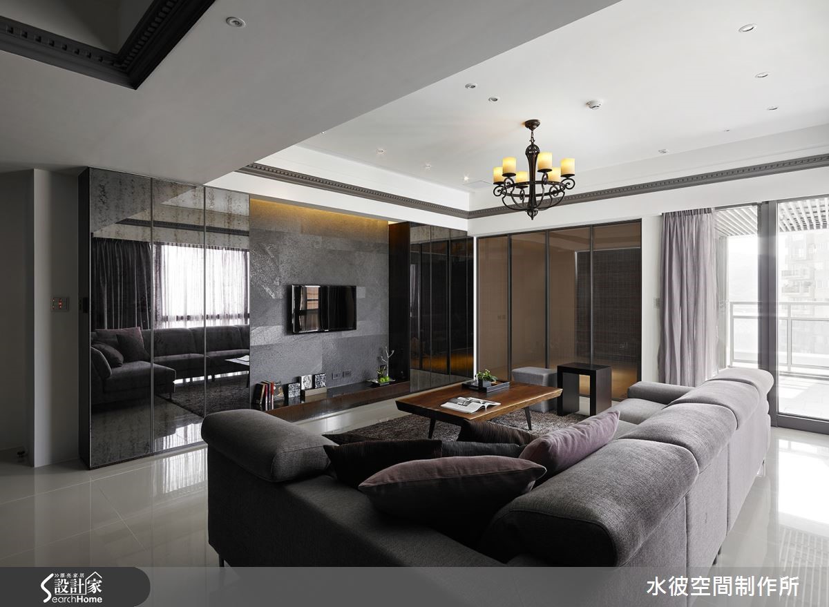 位於新北市紅樹林的45坪混搭宅,男女主人皆長駐海外,
