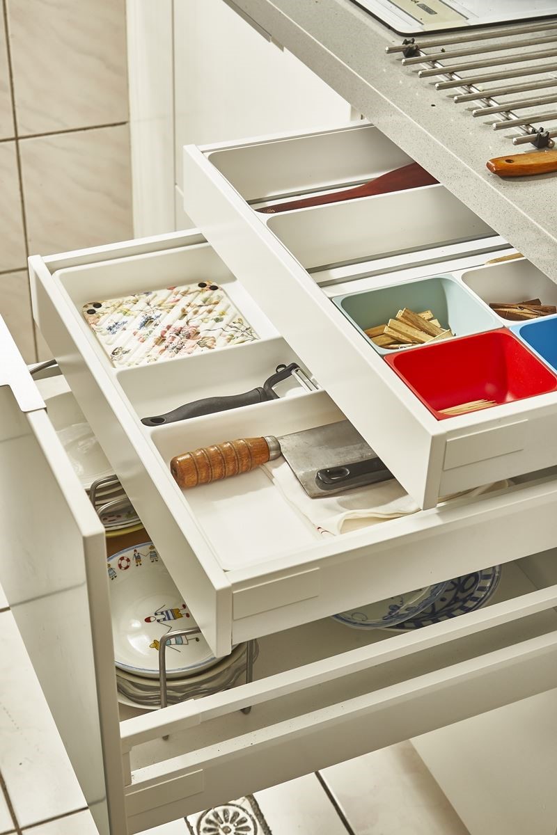運用家具櫃體:IKEA MAXIMERA 抽屜、VARIERA 儲物盒NT.$49元~NT.189元 運用家具櫃體:IKEA MAXIMERA 抽屜、VARIERA 儲物盒NT.$49元~NT.189元