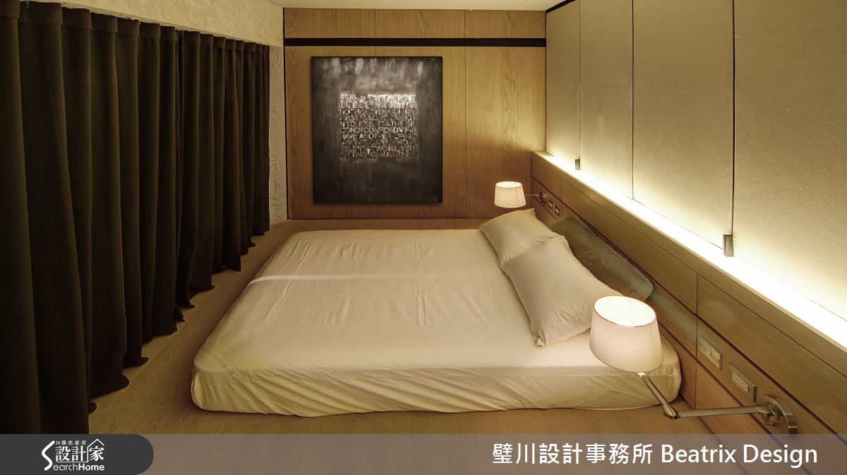 屋齡 30 年的老公寓改裝,解決漏水問題,採用通透隔間