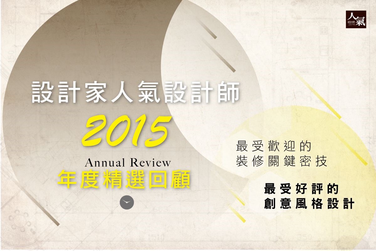 轉眼間 2015 年竟然就咻一下過去! 2015 人氣設計師群