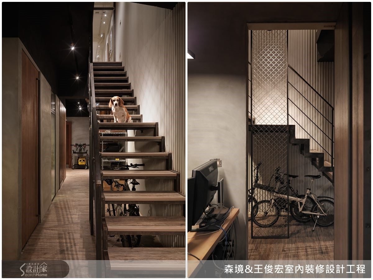 先天採光不良的狹長老屋,必須同時規劃工作室、音樂教