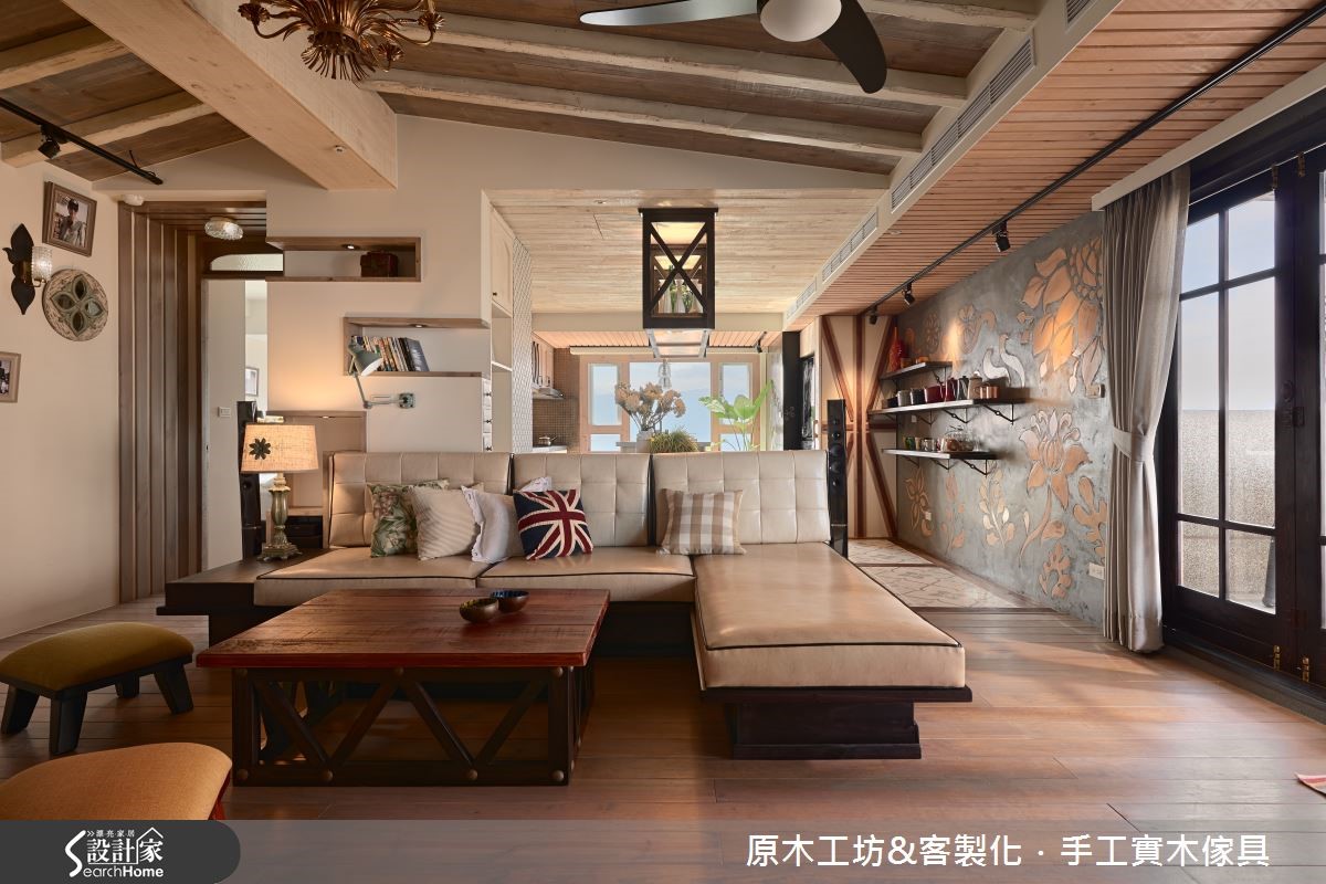 33 坪老屋,有著樓層高的絕佳優勢,於是設計師保有明