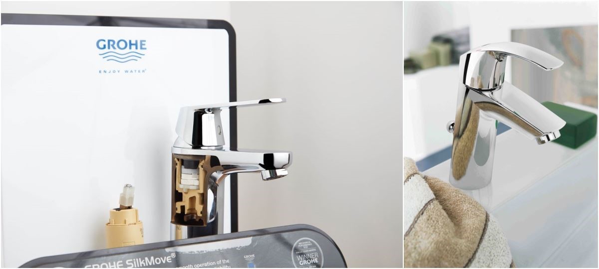 GROHE陶瓷軸心經測試可使用 21 萬次以上。 ( 搭配衛浴設備: GROHE Eurosmart 面盆龍頭 ) GROHE陶瓷軸心經測試可使用 21 萬次以上。 ( 搭配衛浴設備: GROHE Eurosmart 面盆龍頭 )