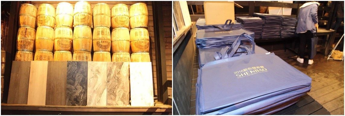 新品發表會現場,新色板材展示一字排開 ; 會後準備了樣板供來賓攜回。 新品發表會現場,新色板材展示一字排開 ; 會後準備了樣板供來賓攜回。