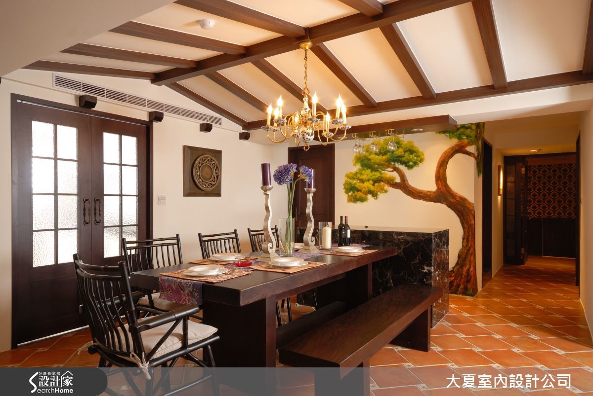 都市裡的集合式大樓,往往是鄉村風格難以施展拳腳的空