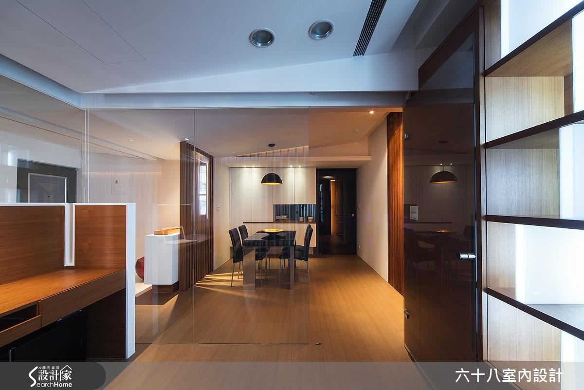 設計師破除一般對於牆面的既定印象,抹除隔間界線,以