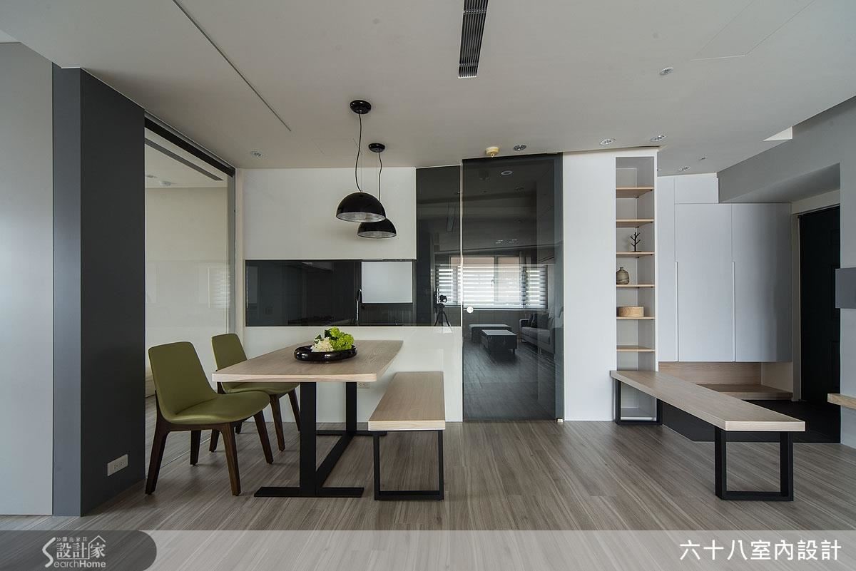23 坪老屋空間,設計師透過空間尺度與視野放大,賦予
