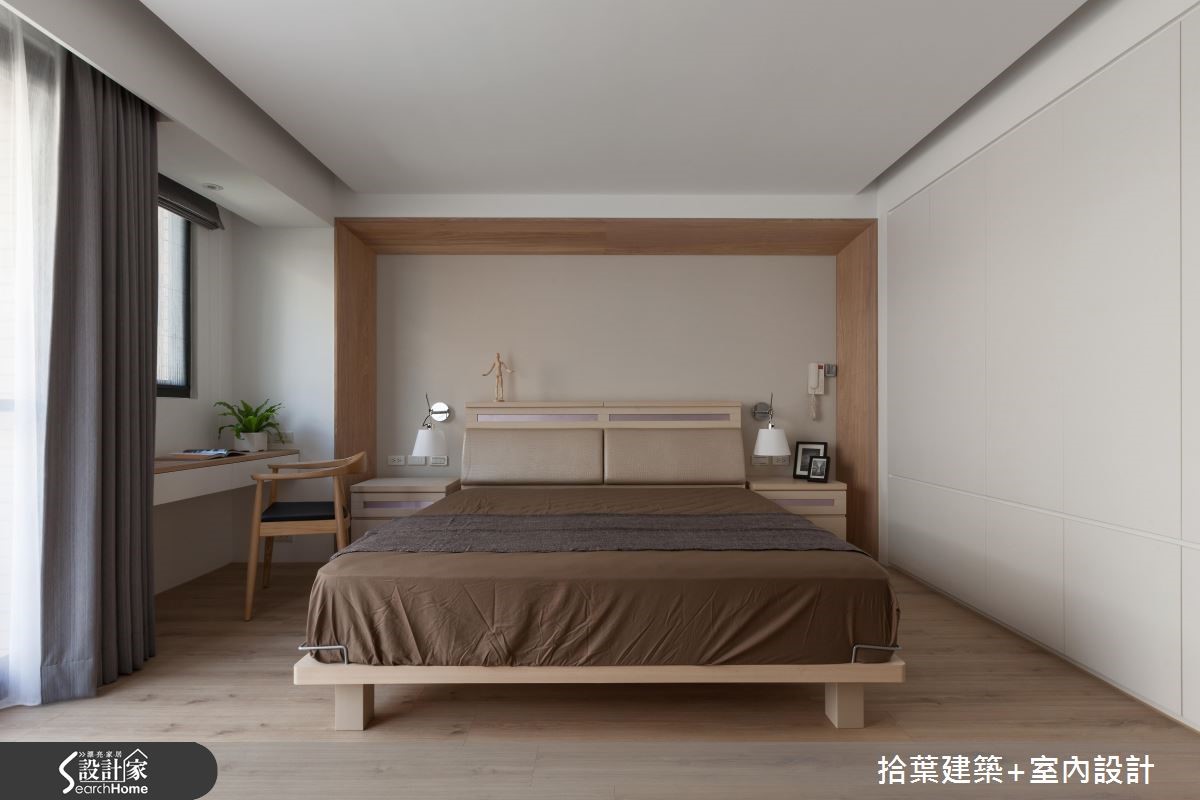 55 坪現代宅,由於家庭人口簡單,設計師採以化繁為簡