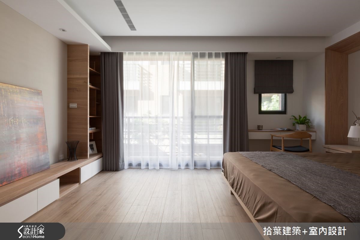 55 坪現代宅,由於家庭人口簡單,設計師採以化繁為簡
