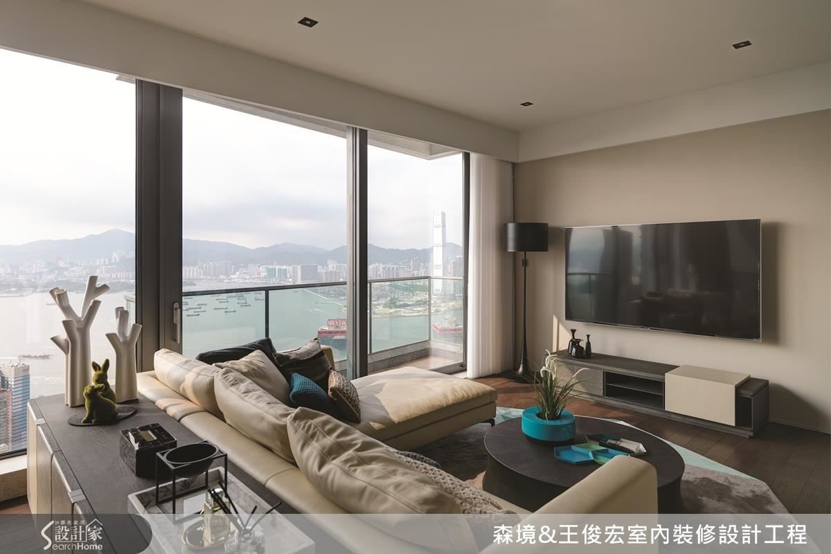 由於本身屋外景致絕佳,讓王俊宏設計師以化繁為簡的角